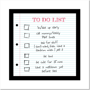 To Do List (kids) Posters and Art